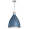 Hunter Bluff View Indigo Blue with Clear Holophane Glass 3 Light Pendant