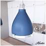 3_Hunter Bluff View Indigo Blue with Clear Holophane Glass 3 Light Pendant more views