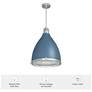 5_Hunter Bluff View Indigo Blue with Clear Holophane Glass 3 Light Pendant more views