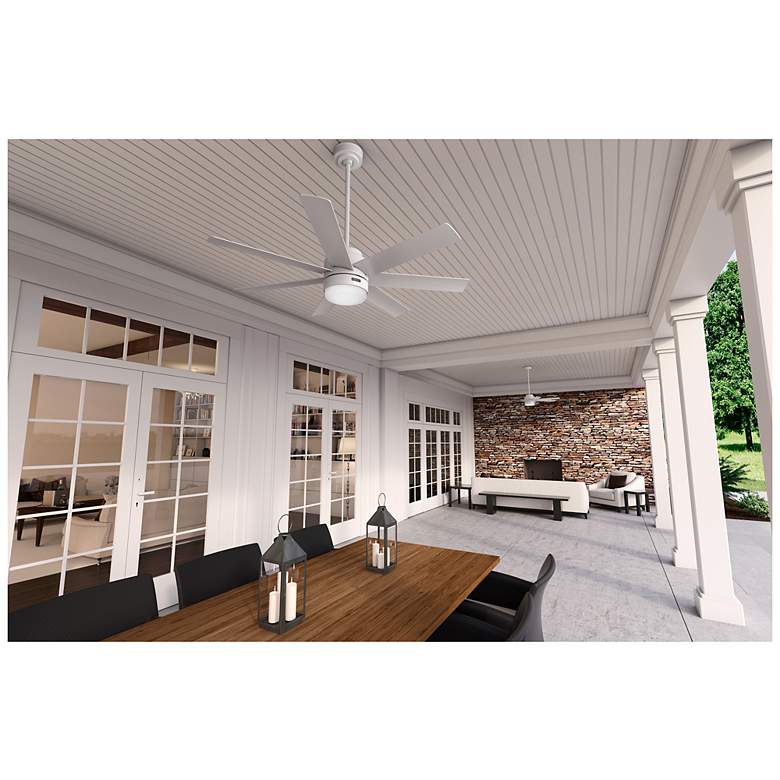 Image 5 Hunter Brazos LED 52 in Fresh White ENERGY STAR Outdoor Fan more views