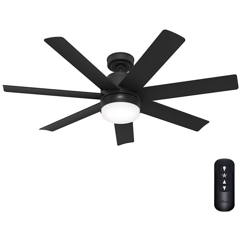 Image 4 Hunter Brazos LED 52 in Matte Black ENERGY STAR Outdoor Fan more views