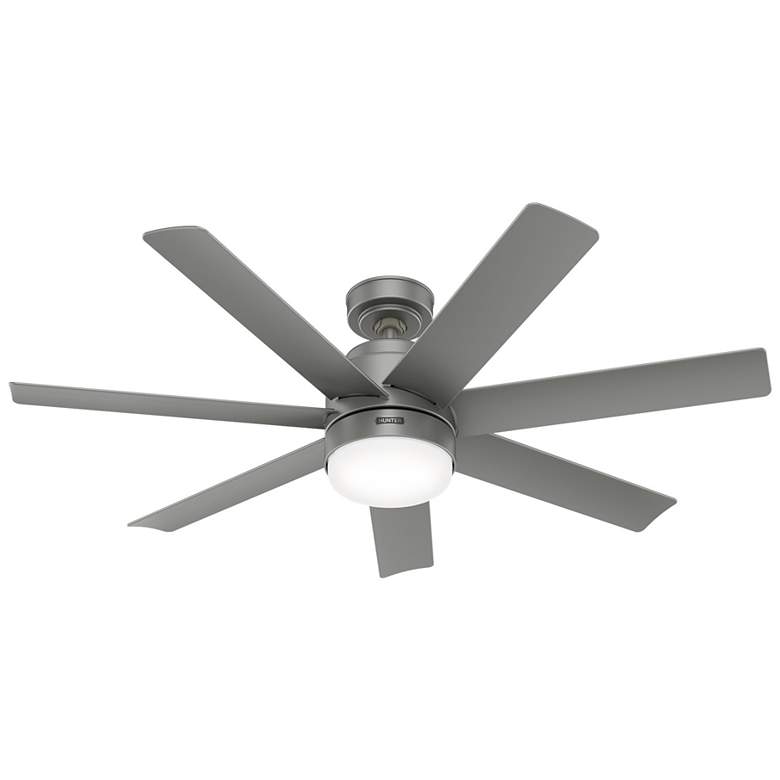 Image 2 Hunter Brazos LED 52 in Matte Silver ENERGY STAR Outdoor Fan
