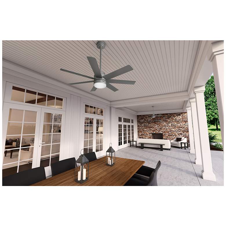Image 5 Hunter Brazos LED 52 in Matte Silver ENERGY STAR Outdoor Fan more views