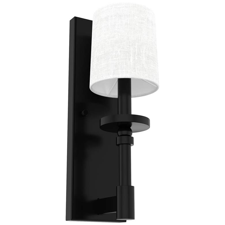 Image 1 Hunter Briargrove 14" High Matte Black Wall Sconce