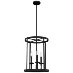 Hunter Briargrove Matte Black 3 Light Chandelier Ceiling Light Fixture