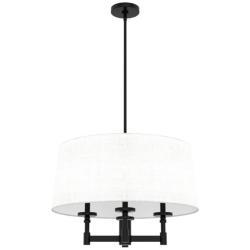 Hunter Briargrove Matte Black 4 Light Chandelier Light Fixture
