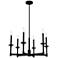 Hunter Briargrove Matte Black 6 Light Chandelier Ceiling Light Fixture