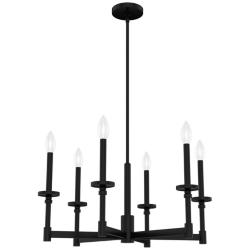 Hunter Briargrove Matte Black 6 Light Chandelier Ceiling Light Fixture