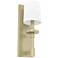Hunter Briargrove Painted Modern Brass 1 Light Sconce Wall Light Fixture