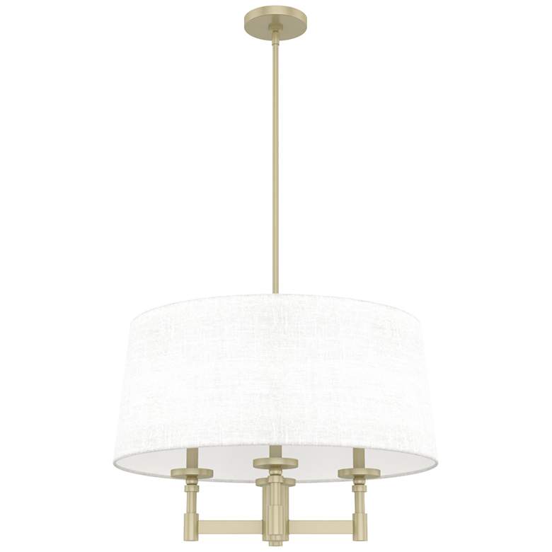 Image 1 Hunter Briargrove Painted Modern Brass 4 Light Chandelier Light Fixture