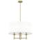 Hunter Briargrove Painted Modern Brass 4 Light Chandelier Light Fixture