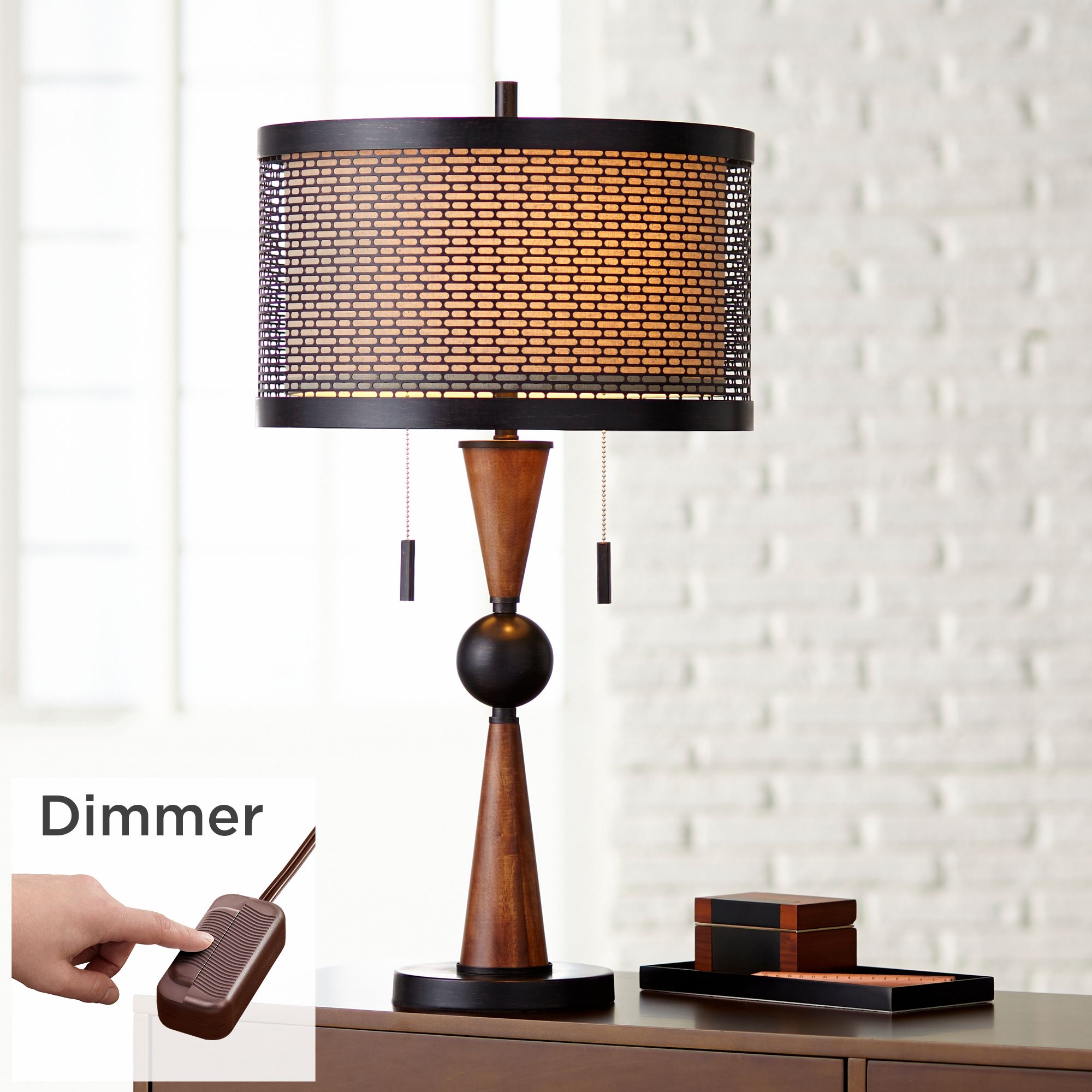 cherry wood lamp