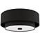 Hunter Brookside Matte Black with Frosted Glass 2 Light Flush Mount