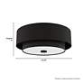4_Hunter Brookside Matte Black with Frosted Glass 2 Light Flush Mount more views