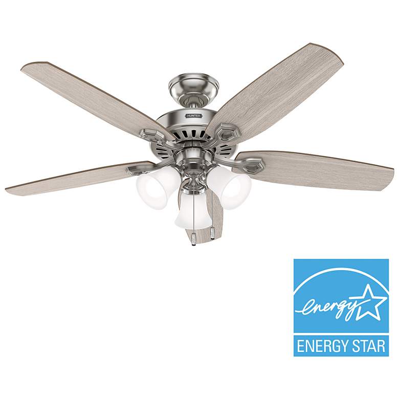 Image 3 Hunter Builder LED 52 in Brushed Nickel ENERGY STAR Indoor Fan more views
