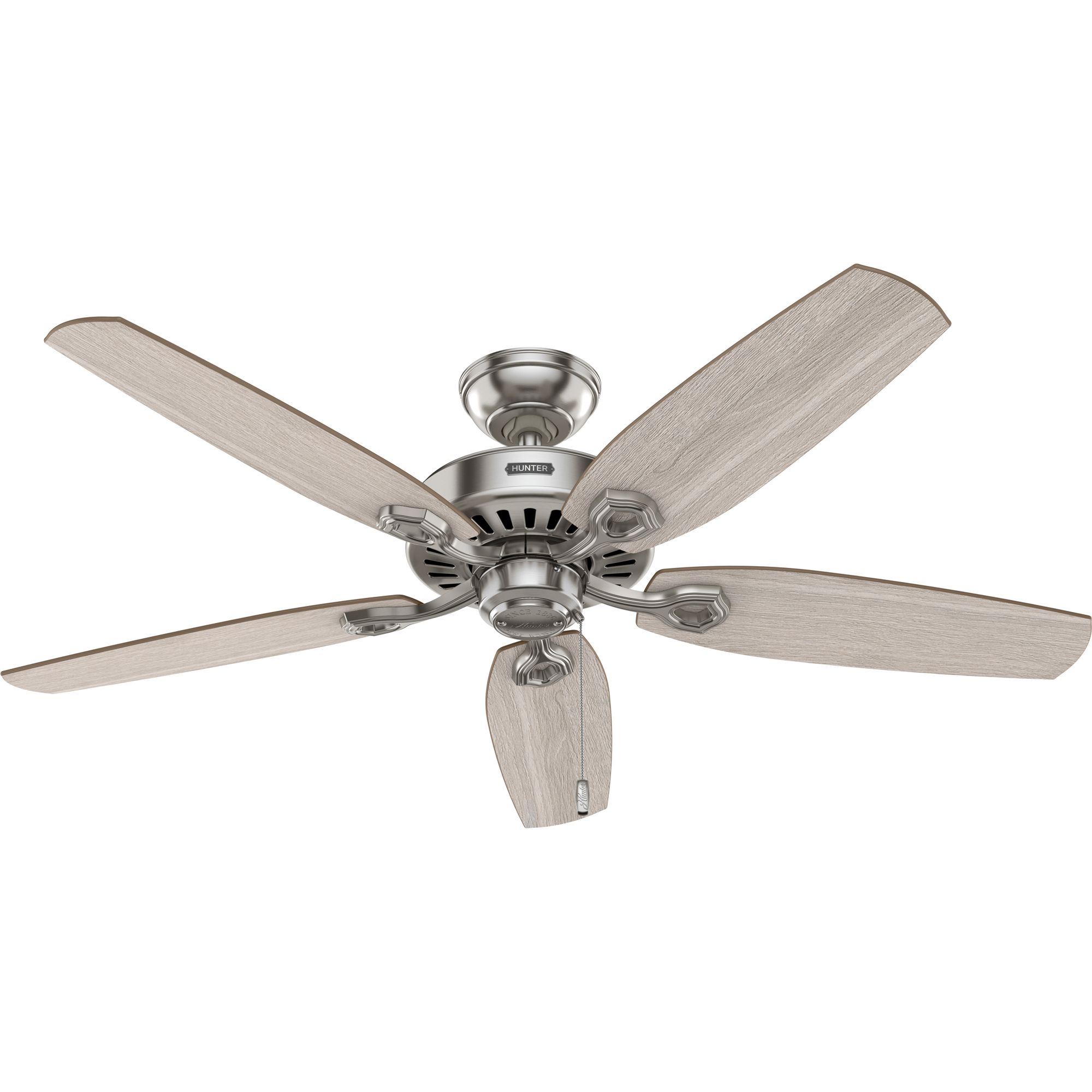 Hunter Builder LED 52 in Brushed Nickel ENERGY STAR Indoor Fan