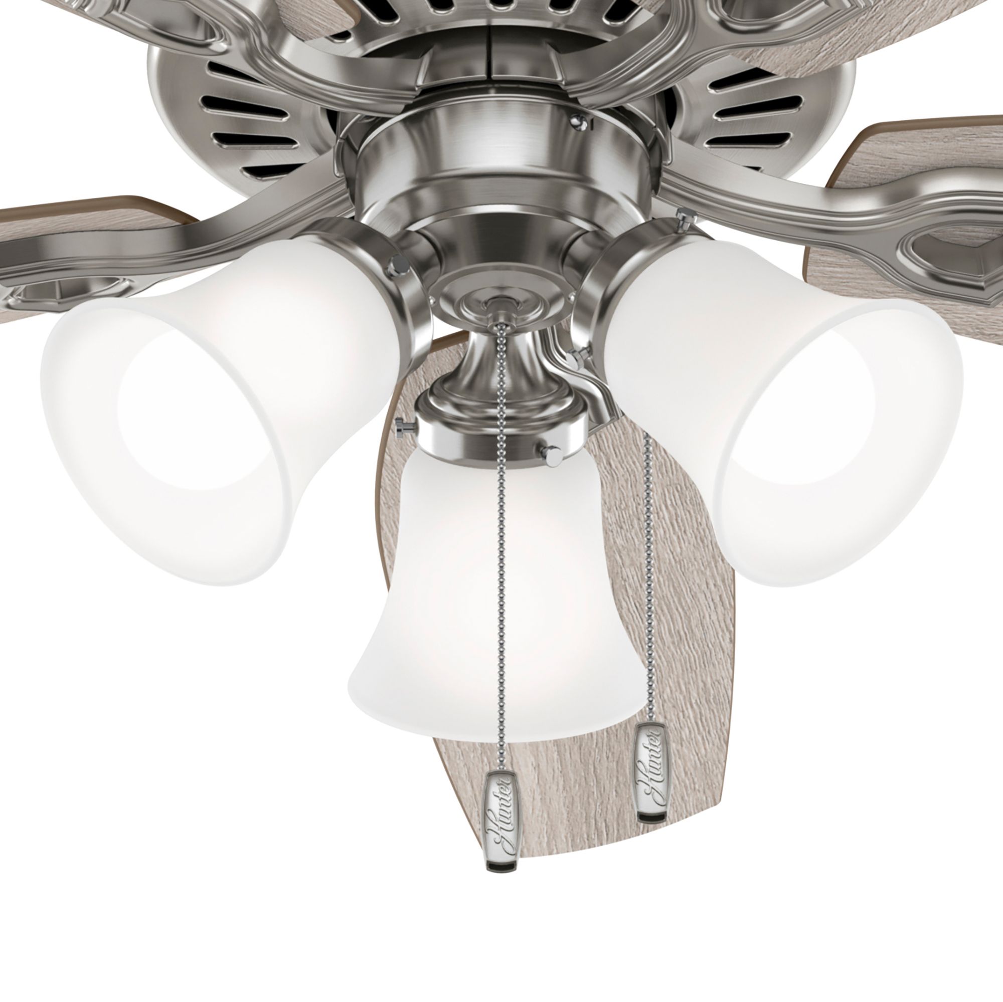 Hunter Builder LED 52 in Brushed Nickel ENERGY STAR Indoor Fan