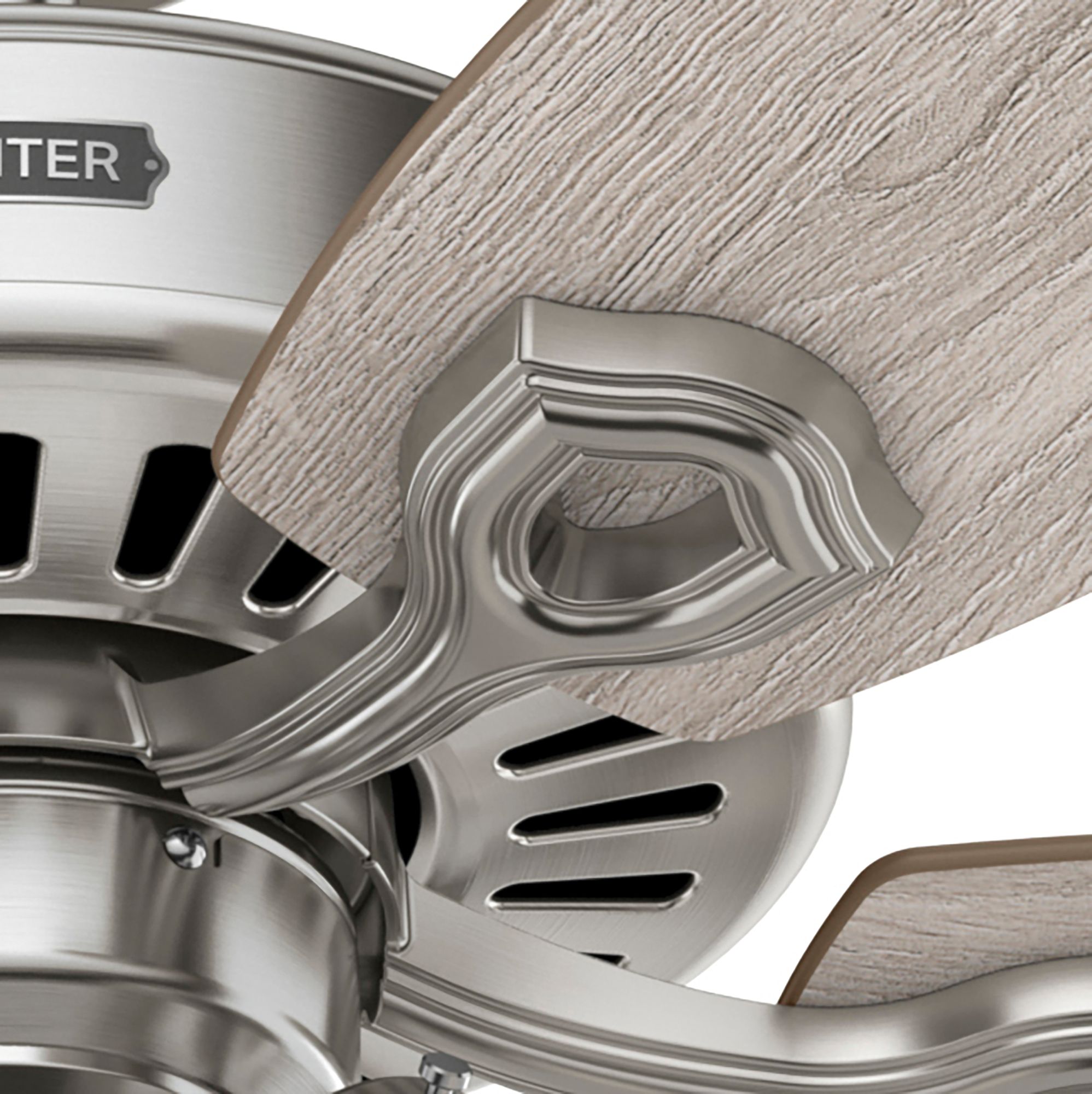 Hunter Builder LED 52 in Brushed Nickel ENERGY STAR Indoor Fan