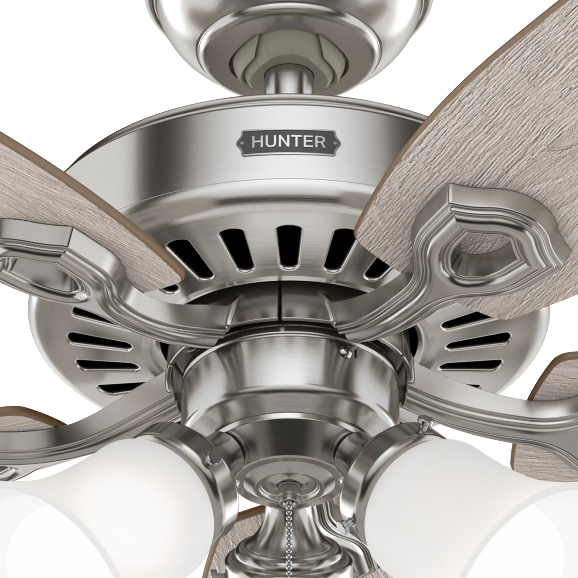 Hunter Builder LED 52 in Brushed Nickel ENERGY STAR Indoor Fan