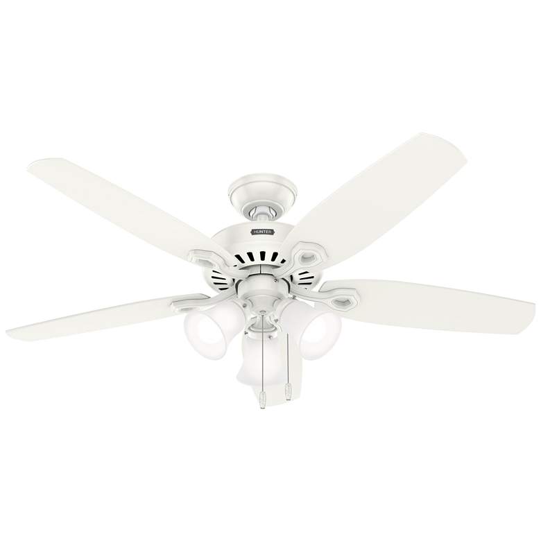 Image 2 Hunter Builder LED 52 in Fresh White ENERGY STAR Indoor Fan