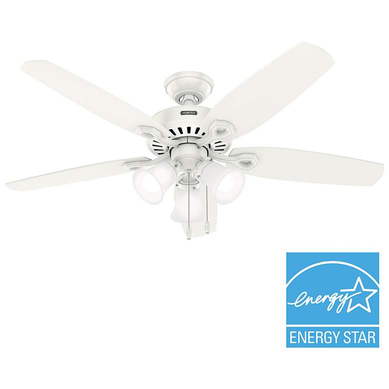 Image 3 Hunter Builder LED 52 in Fresh White ENERGY STAR Indoor Fan more views