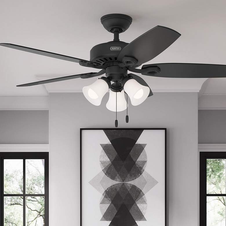 Image 1 Hunter Builder LED 52 in Matte Black ENERGY STAR Indoor Fan