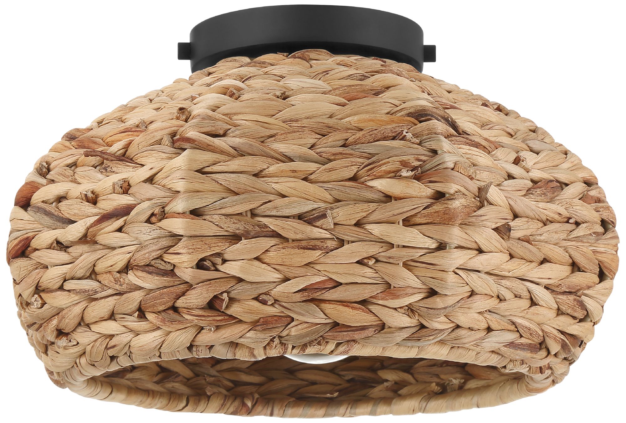 Hunter Cambria Matte Black 1 Light Medium Flush Mount Ceiling Light Fixture