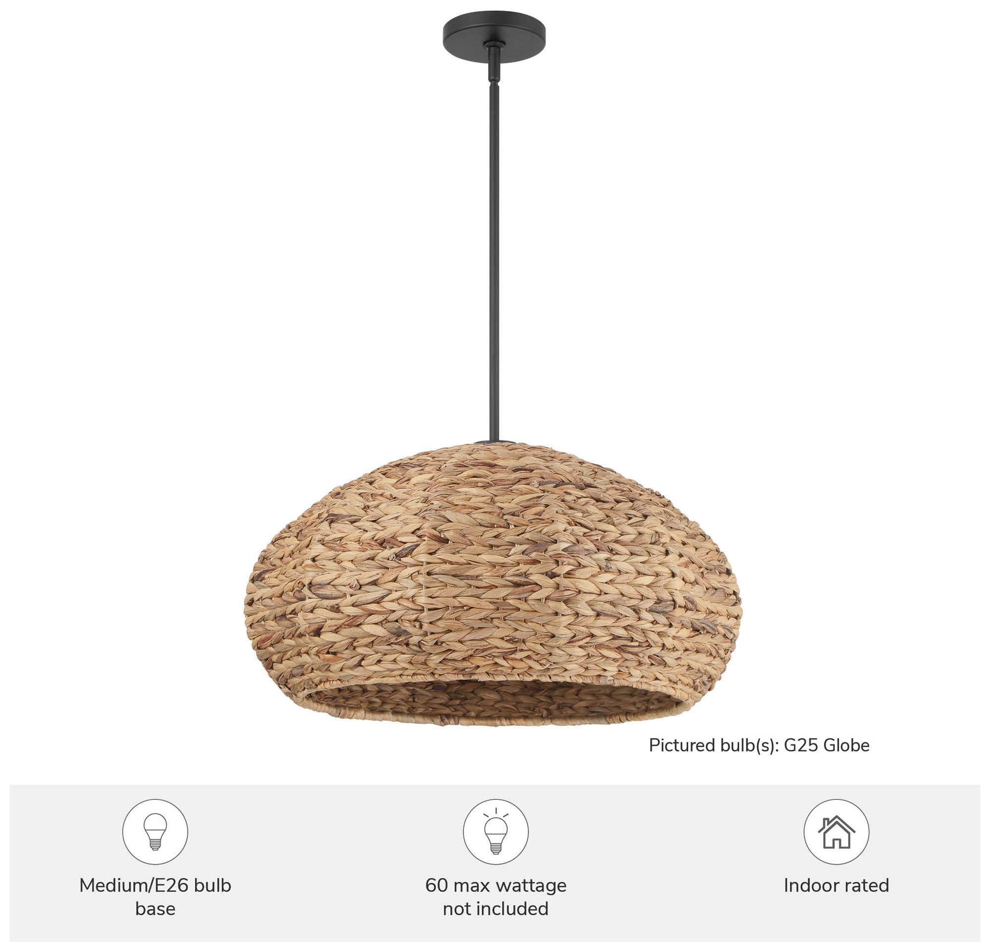 Image 5 Hunter Cambria Matte Black 3 Light Extra Large Pendant more views