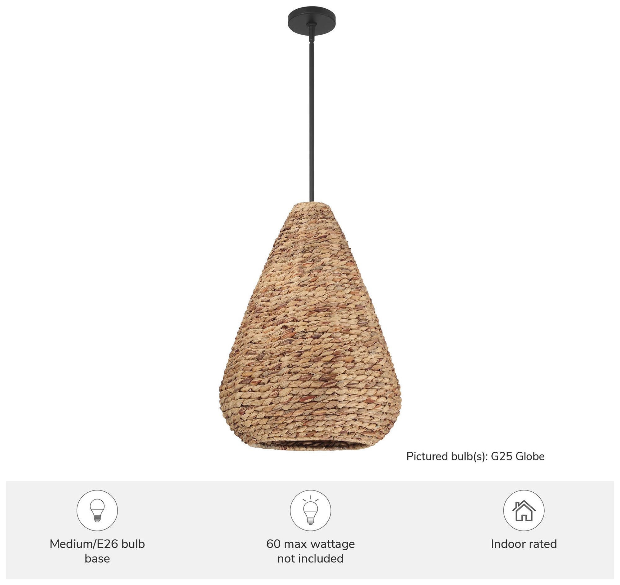 Image 5 Hunter Cambria Matte Black 3 Light Large Pendant Ceiling Light Fixture more views