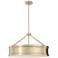 Hunter Capshaw Alturas Gold with Painted Cased White Glass 6 Light Pendant