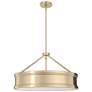 Hunter Capshaw Alturas Gold with Painted Cased White Glass 6 Light Pendant