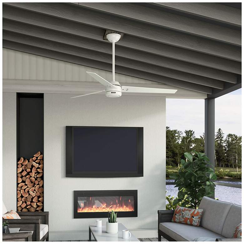 Image 4 Hunter Cassius 60 in Fresh White ENERGY STAR Outdoor Fan more views