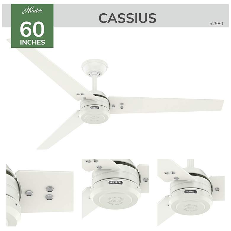 Image 5 Hunter Cassius 60 in Fresh White ENERGY STAR Outdoor Fan more views
