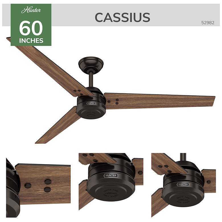 Image 5 Hunter Cassius 60 in Premier Bronze ENERGY STAR Outdoor Fan more views