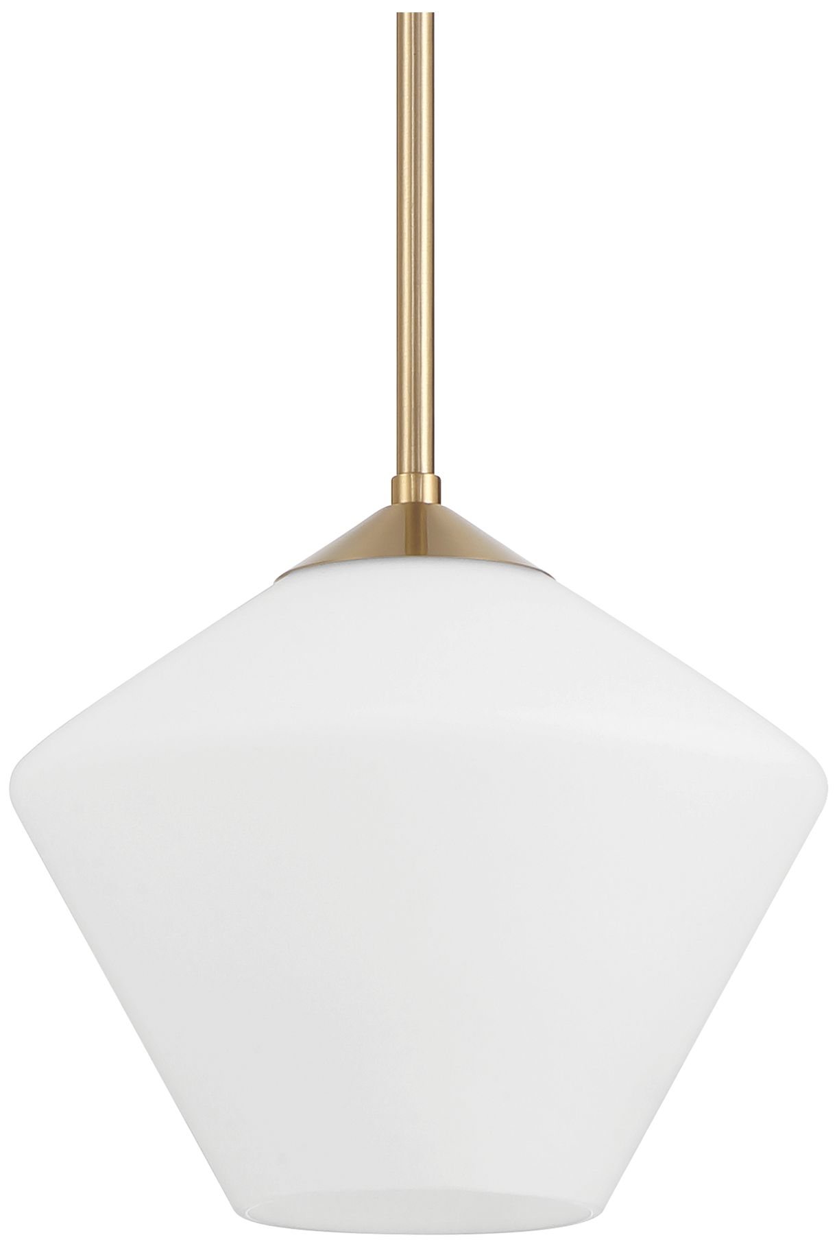 Hunter Celestial Valley Alturas Gold with Cased White Glass 1 Light Pendant