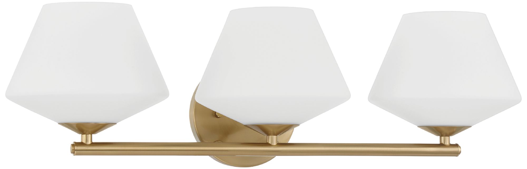 Hunter Celestial Valley Alturas Gold with Cased White Glass 3 Light Vanity