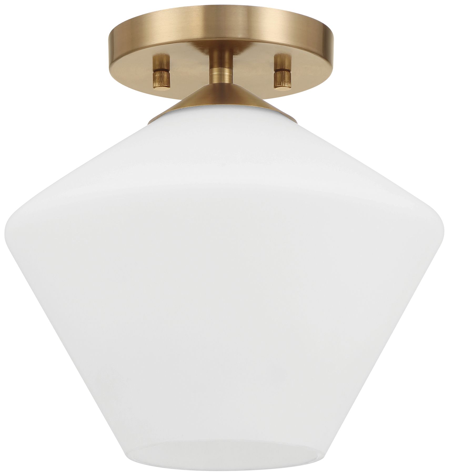 Hunter Celestial Valley Alturas Gold with Cased White Glass Flush Mount