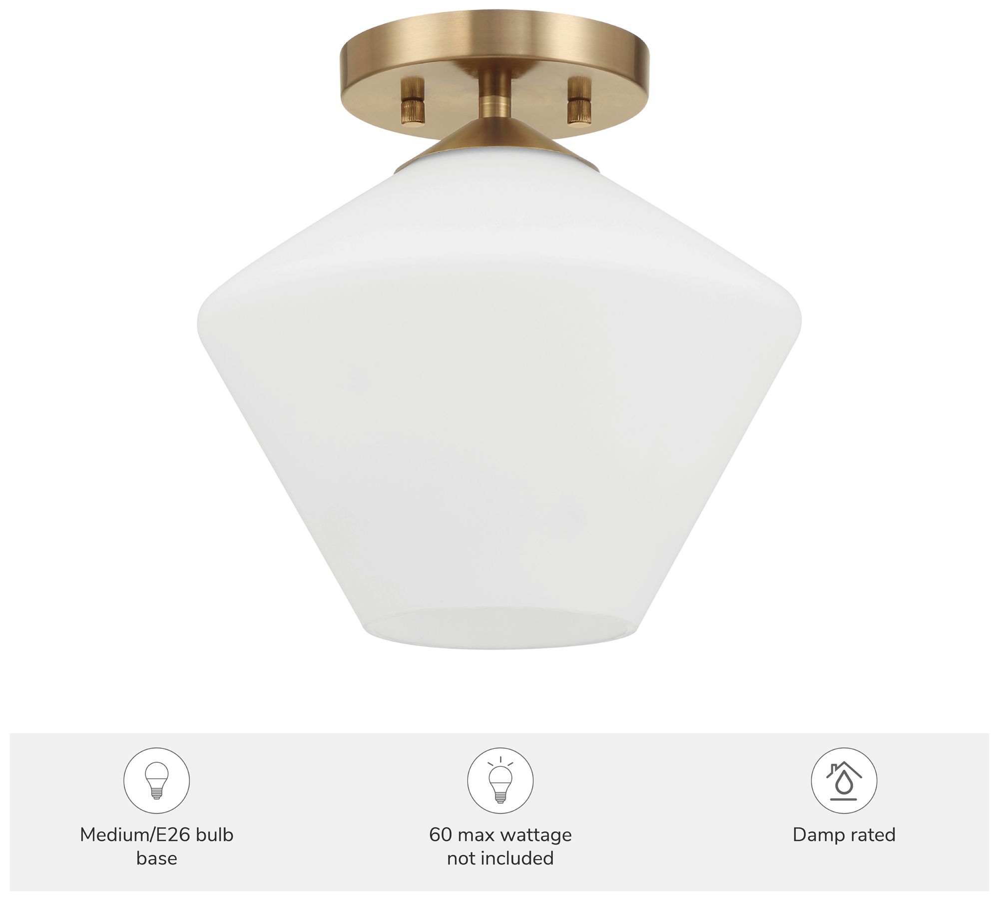 Image 5 Hunter Celestial Valley Alturas Gold with Cased White Glass Flush Mount more views