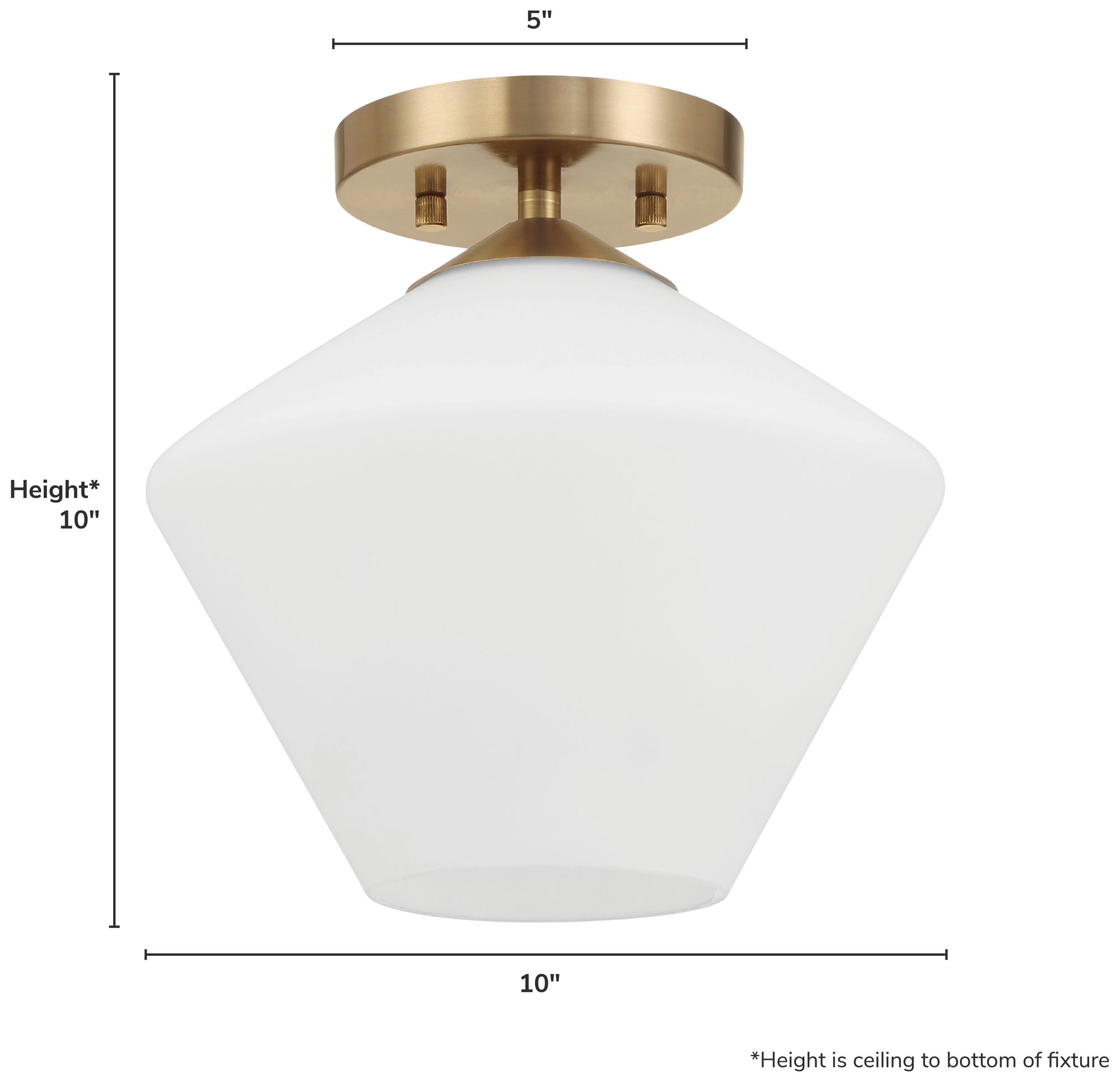 Image 6 Hunter Celestial Valley Alturas Gold with Cased White Glass Flush Mount more views