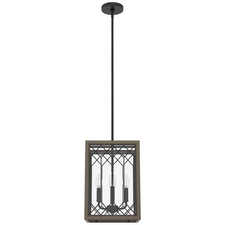 Image 1 Hunter Chevron Textured Rust and Distressed White 4 Light Pendant