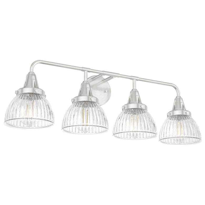 Image 1 Hunter Cypress Grove Brushed Nickel 4 Light Vanity Fixture