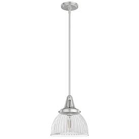 Image1 of Hunter Cypress Grove Brushed Nickel with Clear Glass 1 Light Pendant