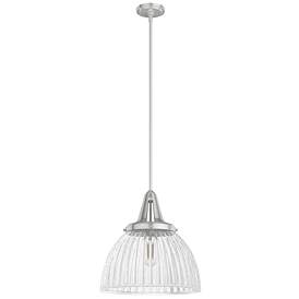Image1 of Hunter Cypress Grove Brushed Nickel with Clear Glass 1 Light Pendant