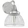 Hunter Cypress Grove Brushed Nickel with Clear Glass 1 Light Sconce Wall