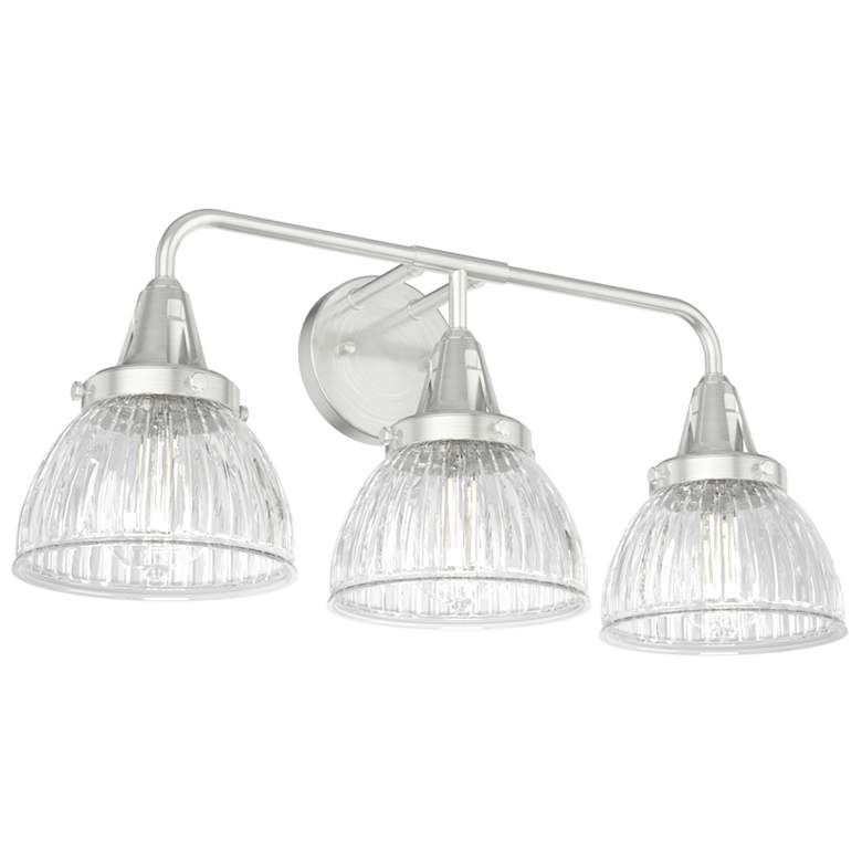 Image 1 Hunter Cypress Grove Brushed Nickel with Clear Glass 3 Light Vanity
