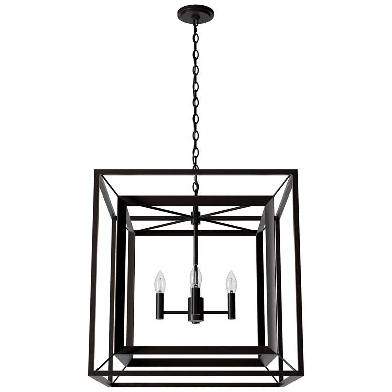 Image 1 Hunter Doherty Onyx Bengal 4 Light Chandelier Ceiling Light Fixture