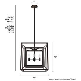 Image5 of Hunter Doherty Onyx Bengal 4 Light Chandelier more views