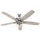 Hunter Dondra LED 60 in Brushed Nickel ENERGY STAR Indoor Fan