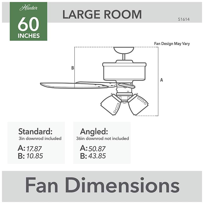 Image 5 Hunter Dondra LED 60 in Matte Black ENERGY STAR Indoor Fan more views