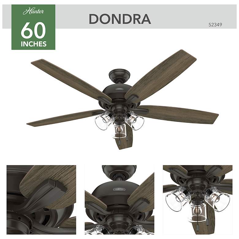 Image 4 Hunter Dondra LED 60 in Noble Bronze ENERGY STAR Indoor Fan more views